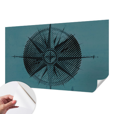 Peel and stick fototapet med motiv av en marin kompass