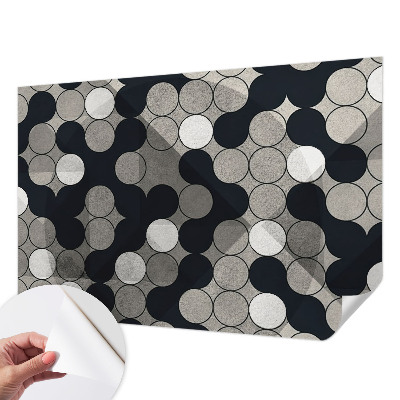 Självhäftande fototapet med geometriska cirklar