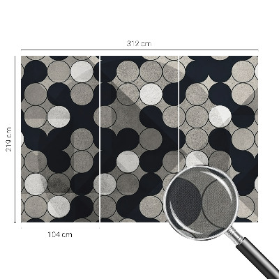 Självhäftande fototapet med geometriska cirklar