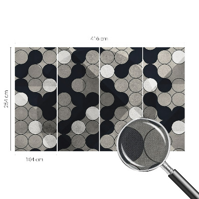 Självhäftande fototapet med geometriska cirklar