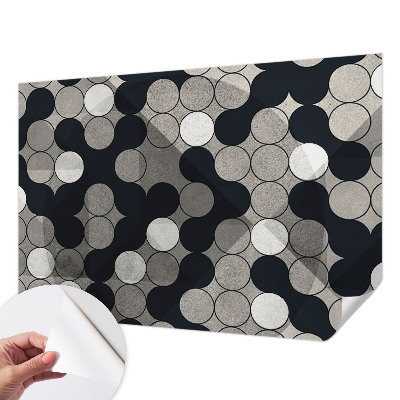 Självhäftande fototapet med geometriska cirklar