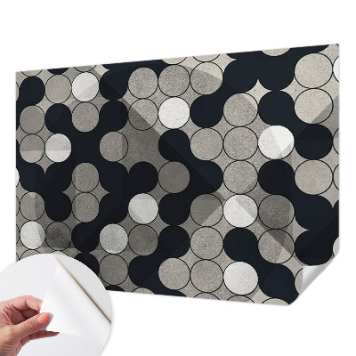 Självhäftande fototapet med geometriska cirklar