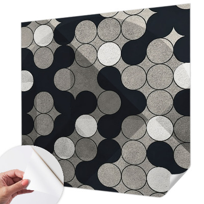 Självhäftande fototapet med geometriska cirklar