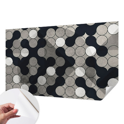 Självhäftande fototapet med geometriska cirklar