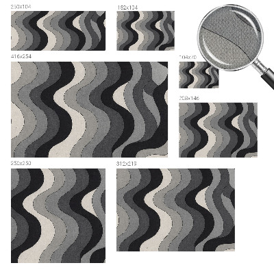 Självhäftande fotovägg Grå vågor