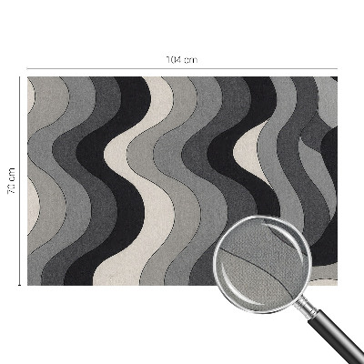 Självhäftande fotovägg Grå vågor