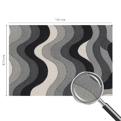 Självhäftande fotovägg Grå vågor