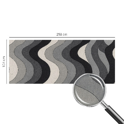 Självhäftande fotovägg Grå vågor