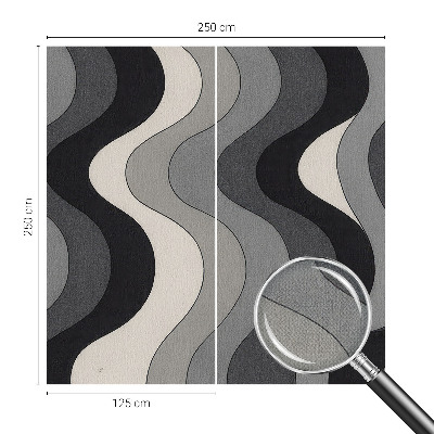 Självhäftande fotovägg Grå vågor