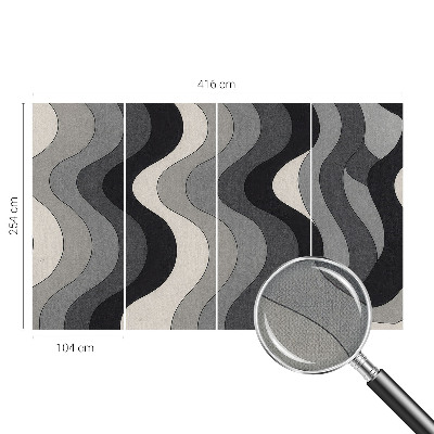Självhäftande fotovägg Grå vågor