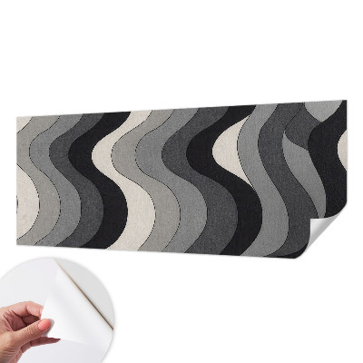 Självhäftande fotovägg Grå vågor