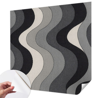 Självhäftande fotovägg Grå vågor