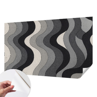 Självhäftande fotovägg Grå vågor