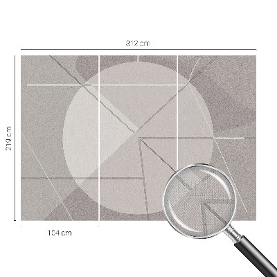 Peel and stick fototapet med abstrakt geometriskt motiv
