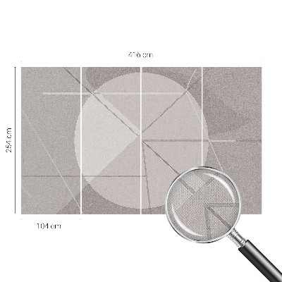 Peel and stick fototapet med abstrakt geometriskt motiv