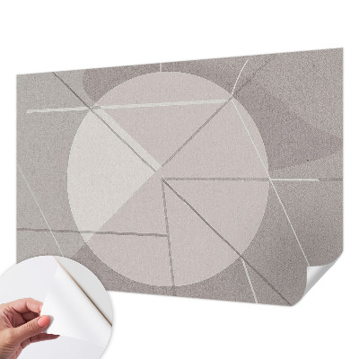 Peel and stick fototapet med abstrakt geometriskt motiv