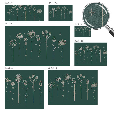 Fototapet barn med subtila blommor