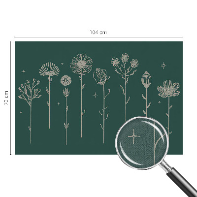 Fototapet barn med subtila blommor