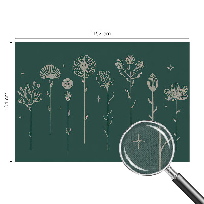 Fototapet barn med subtila blommor