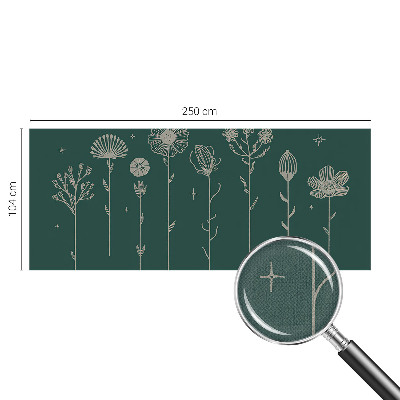Fototapet barn med subtila blommor