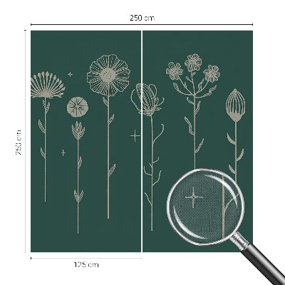 Fototapet barn med subtila blommor