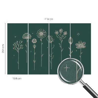Fototapet barn med subtila blommor
