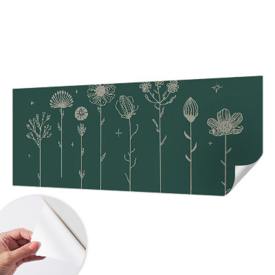 Fototapet barn med subtila blommor