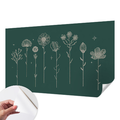 Fototapet barn med subtila blommor