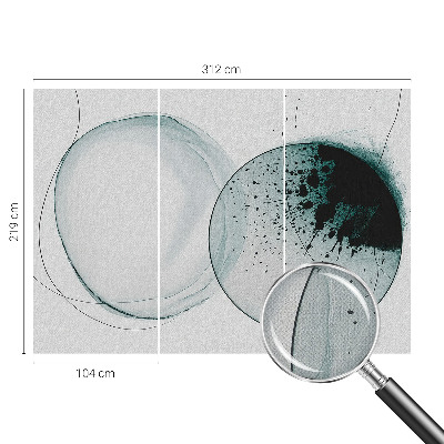 Fototapet för barn Gröna cirklar