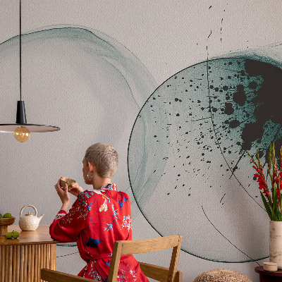 Fototapet för barn med gröna cirklar