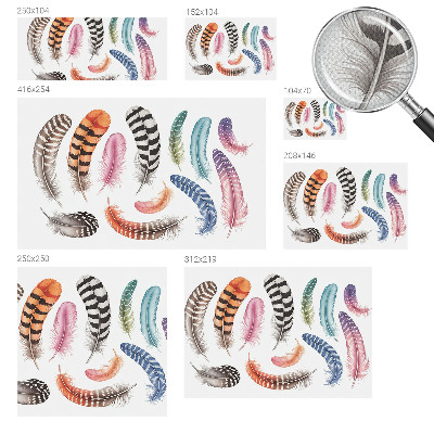 Peel and stick fototapet Pastellfärgade fjädrar