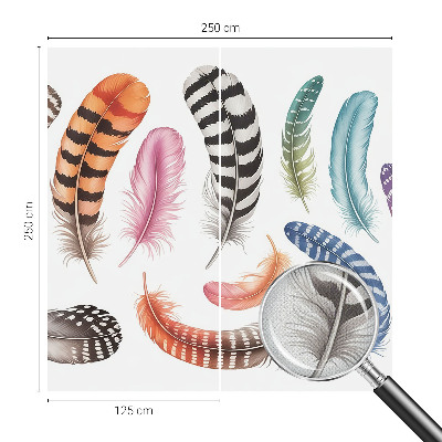 Peel and stick fototapet Pastellfärgade fjädrar