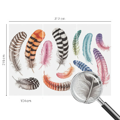 Peel and stick fototapet Pastellfärgade fjädrar