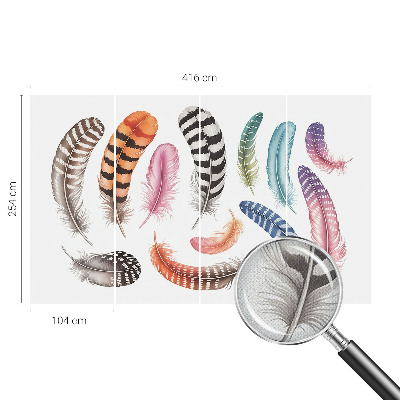 Peel and stick fototapet Pastellfärgade fjädrar