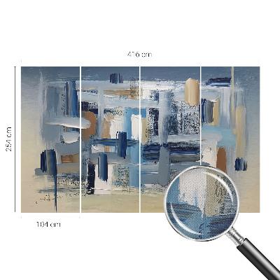 3D fototapet Abstraktionspenslar