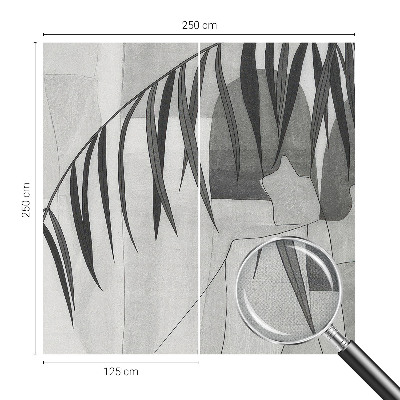 Fototapet barn med ett abstrakt motiv av palmträd
