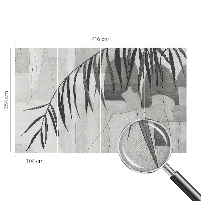 Fototapet barn med ett abstrakt motiv av palmträd