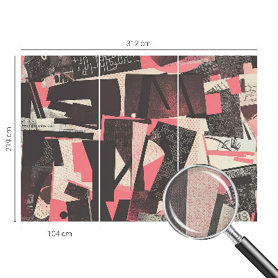 Fototapet barnrum med ett geometriskt collage