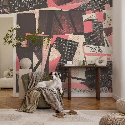 Fototapet barnrum Geometriskt collage