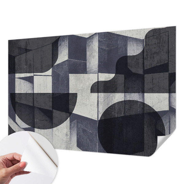Peel and stick fototapet med ett geometriskt symmetriskt mönster