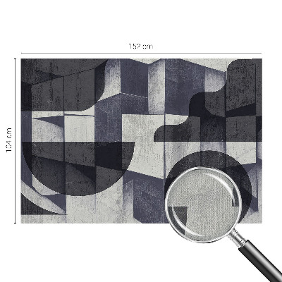 Peel and stick fototapet med ett geometriskt symmetriskt mönster