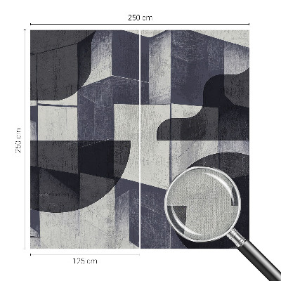 Peel and stick fototapet med ett geometriskt symmetriskt mönster
