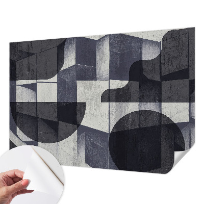 Peel and stick fototapet med ett geometriskt symmetriskt mönster