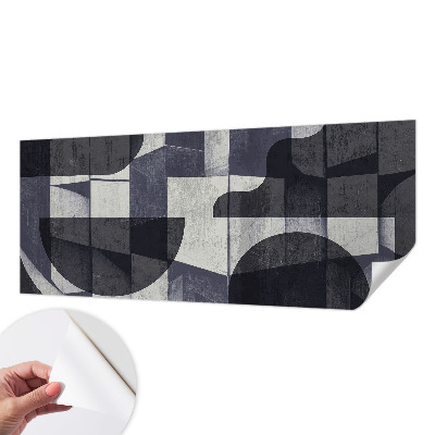 Peel and stick fototapet med ett geometriskt symmetriskt mönster