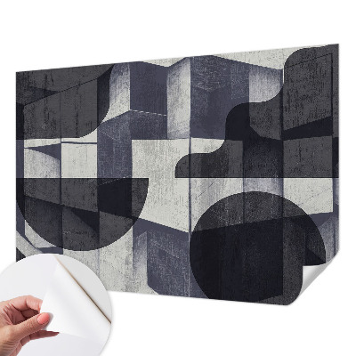Peel and stick fototapet med ett geometriskt symmetriskt mönster