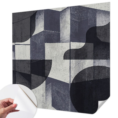 Peel and stick fototapet med ett geometriskt symmetriskt mönster