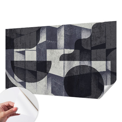 Peel and stick fototapet med ett geometriskt symmetriskt mönster