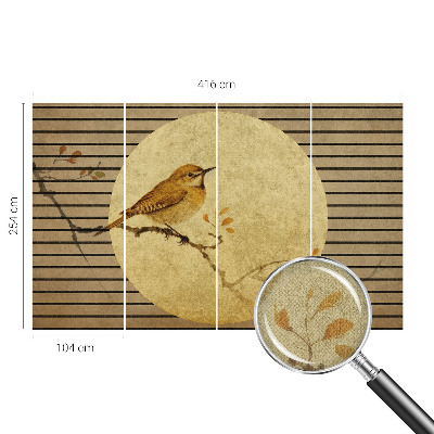 3D fototapet Harmonifågel