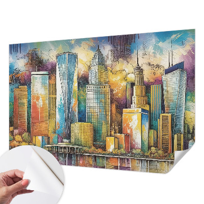 Självhäftande fotovägg Stadspanorama