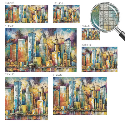 Självhäftande fotovägg Stadspanorama